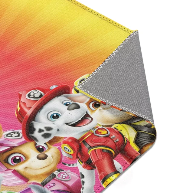 Paw Patrol rug with all the pups ready for action. Durable and easy to clean.