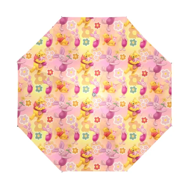 Underside of the Pooh Bear umbrella showing its waterproof canopy.