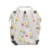 Crisp white backpack diaper bag featuring everyone's favorite honey bear.