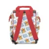 Pack for your little one in a vibrant red diaper backpack adorned with Winnie the Pooh.