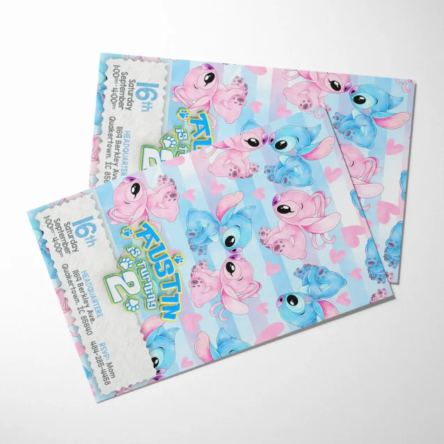 Mischief and mayhem are guaranteed! Join [Name]'s birthday luau, a Lilo & Stitch celebration.
