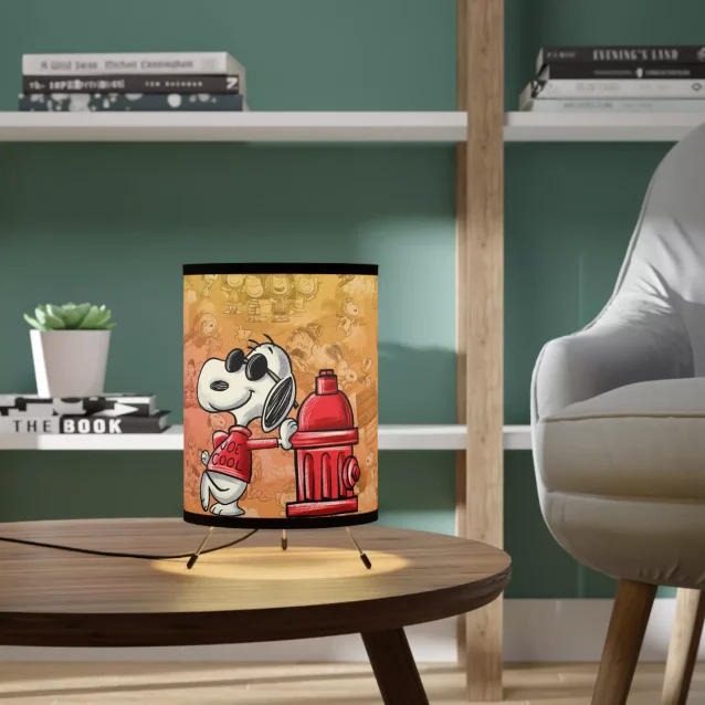 Snoopy Night Light Lamp (Orange Tripod): This orange night light showcases Snoopy standing on a convenient tripod base.