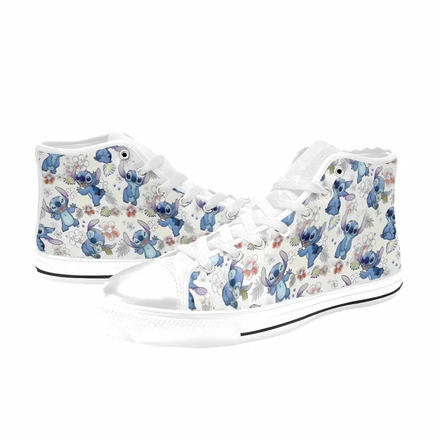 Awesome Stitch shoes with a hidden bonus! Pencil compartment keeps creativity close at hand.