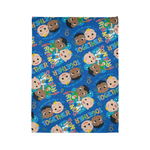 Cocomelon cuddle time! This super soft dark blue fleece throw blanket features your child's favorite Cocomelon characters.