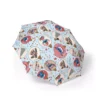 Lilo & Stitch Christmas Stitch Christmas Baubles (White) umbrella held open in the rain.