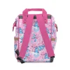 Adorable white and pink diaper bag perfect for Lilo & Stitch fans.