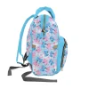 Carry everything your baby needs in this adorable white diaper bag decorated with Lilo & Stitch characters in pink and blue.