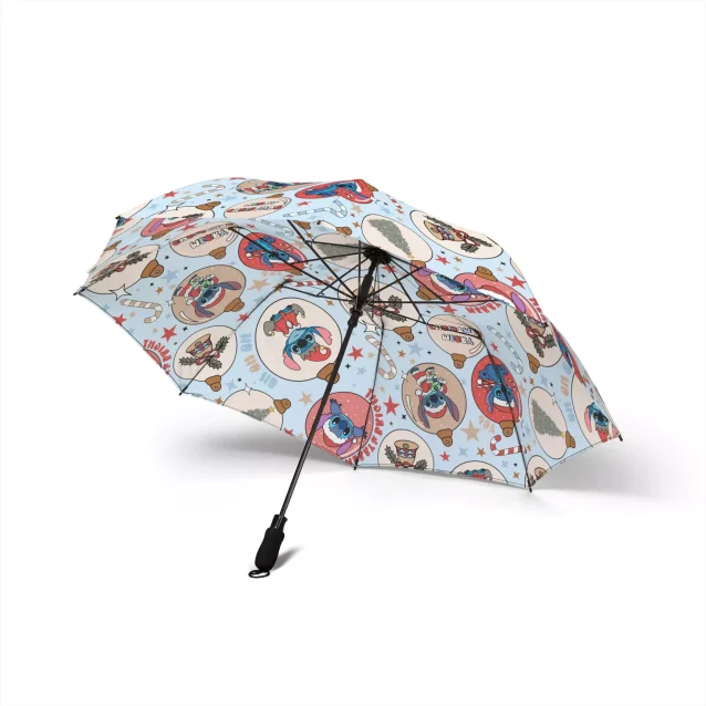 Automatic open button detail on the Lilo & Stitch Christmas Umbrella handle.