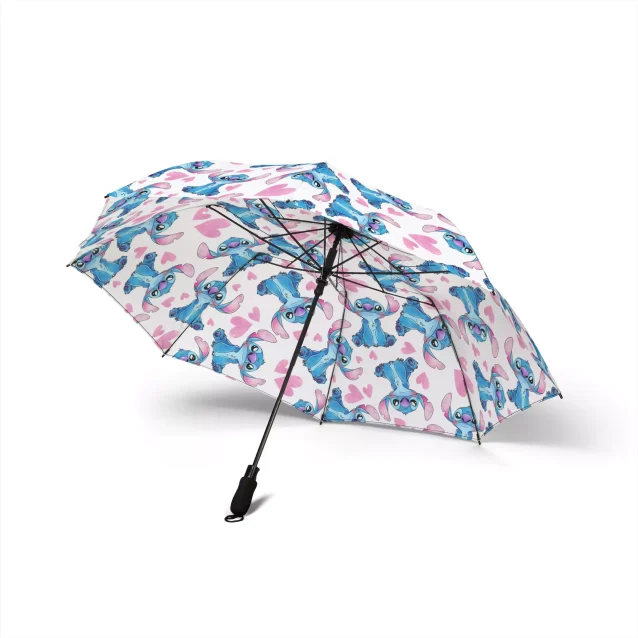 The Lilo & Stitch umbrella neatly folded to its 10.04-inch closed length.