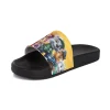 Sunny yellow Paw Patrol sandals featuring everyone's favorite pups, perfect for summer adventures.