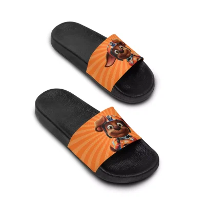 Fun green Paw Patrol sandals with Rocky for the little fixer who loves the environment and staying cool in style.
