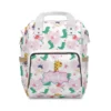 White Peppa Pig diaper bag backpack with Gerald Giraffe, green dinosaurs and George.
