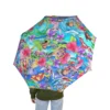 A personalized name printed on the Stitch umbrella canopy.