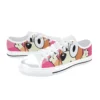 Custom blush pink canvas sneakers featuring Bingo character prints for girls