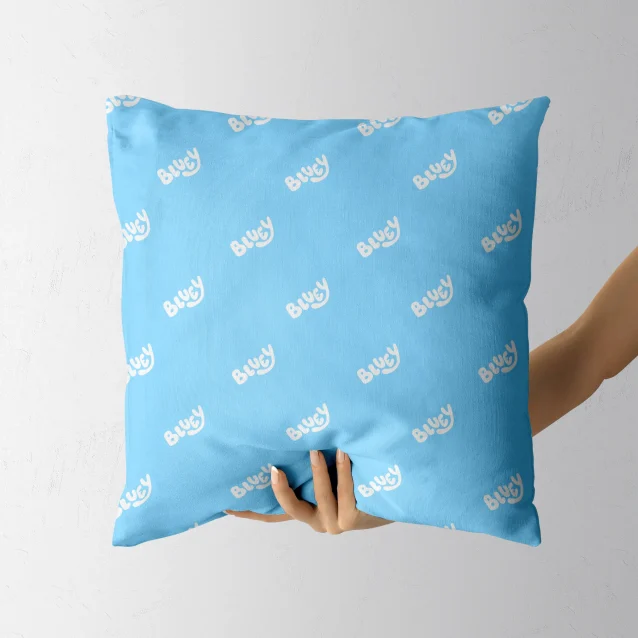 Breathable Bluey & Bingo pillow and pillowcase set for a cool and comfortable sleep.