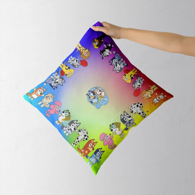 Huggable Bluey & Bingo pillows and pillowcase set for a restful night's sleep.