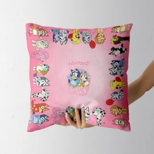 Fun and functional Bluey & Bingo pillow and pillowcase set for kids.