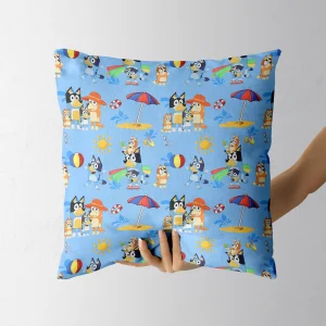 Gift-worthy Bluey & Bingo pillow and pillowcase set, perfect for birthdays or holidays.