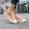 Custom Bluey and Bingo shoes displaying vibrant canvas sibling edition pattern design