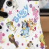Detailed structural view of custom Bluey Converse style canvas shoes for active children