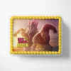 Printable cake topper showcasing the legendary King Kong and Godzilla.