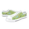 Side profile of pastel green Bluey sneakers tailored for active kids playtime
