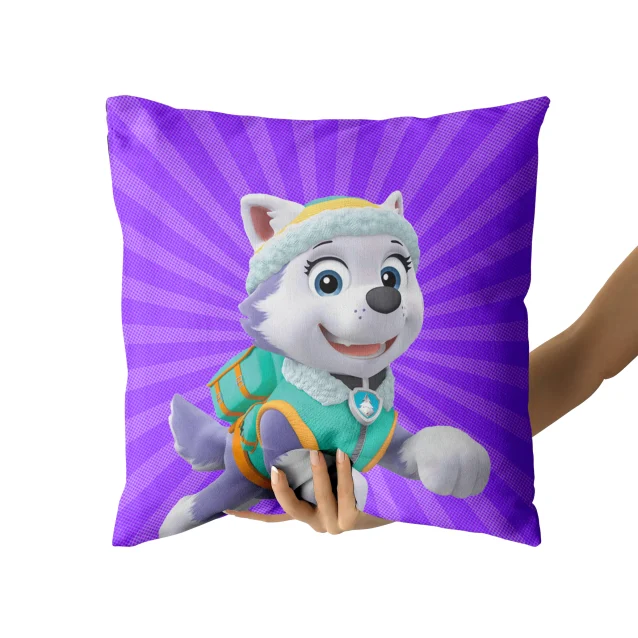 Purple Pillowcase Featuring Paw Patrol's Everest: A super soft and comfy addition to any child's bedroom.