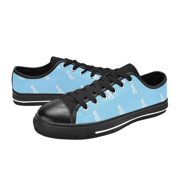 Personalized royal blue character print custom Bluey shoes with durable rubber soles
