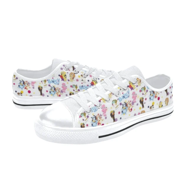Playful cartoon print school yard buddies edition custom children high tops