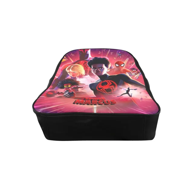Water-resistant Spider-Verse backpack protects belongings during playtime adventures.