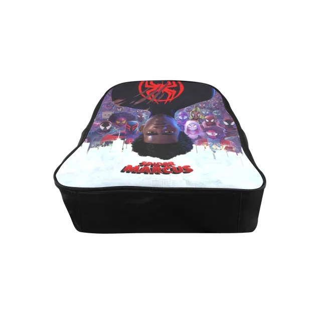 Personalized Spider-Verse backpack with a child's name or message for a unique gift.