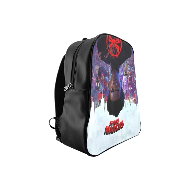 Comfortable Spider-Verse backpack with adjustable straps, perfect for little heroes.