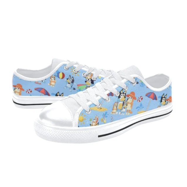 Action print summer splash theme custom canvas sneakers built for children outdoor adventures