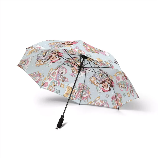 Personalized Bluey Christmas umbrella with a child's name printed on the canopy.