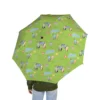 The Bluey umbrella, personalized design, photographed open.