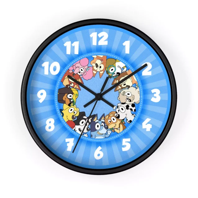 Bluey Wall Clock アナログ時計 Bluey Wall Clock | Fun And Educational Clock For Kids