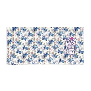Lilo & Stitch beach towel featuring custom name.