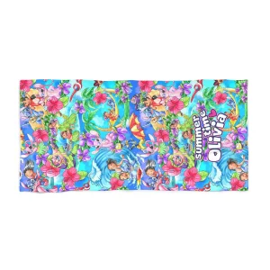 Custom Lilo & Stitch beach towel, a gift for Disney fans.