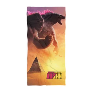 Summer essentials: Personalized Kong X Godzilla Beach Towel, free shipping.