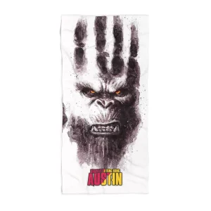 Soft, absorbent, and personalized: Kong X Godzilla Movie Beach Towel.