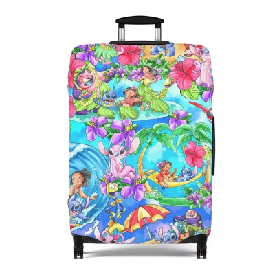Lilo & Stitch luggage cover, a must-have for any Disney adventure.