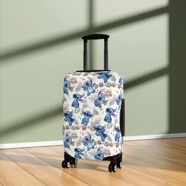 Travel in style with a touch of Disney magic, Lilo & Stitch luggage cover.