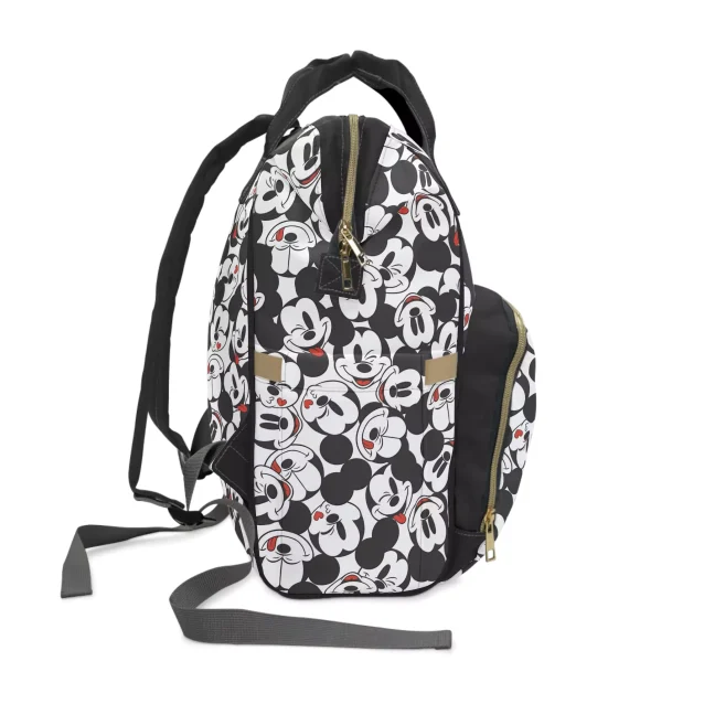 The Mickey Touch: Black Diaper Bag Backpack