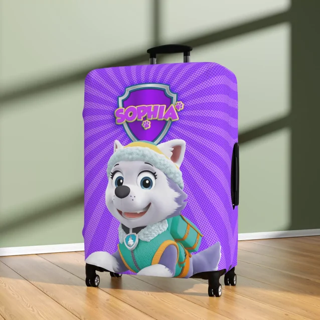 Protect Luggage in Style: Purple Paw Patrol Everest Cover