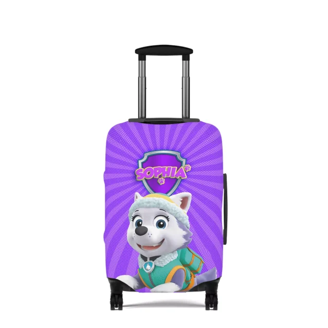 Travel Ready: Purple Paw Patrol Everest Personalized Luggage Cover