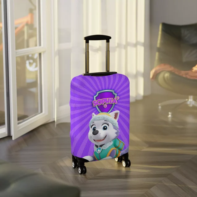 Purple Paw Patrol Everest Luggage Cover - Personalized for Adventure!