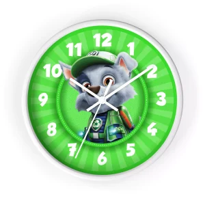 Recycle and tell time with this green Paw Patrol Rocky wall clock.