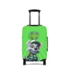 Green Paw Patrol Rocky luggage cover, personalized with your child's name for a pawsome travel companion.