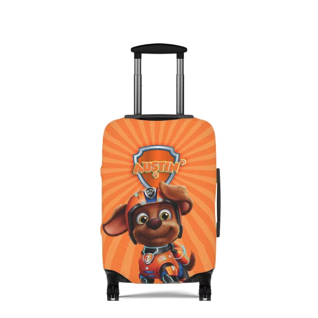 Bright Orange Paw Patrol Zuma Luggage Cover - Personalized for Adventure!