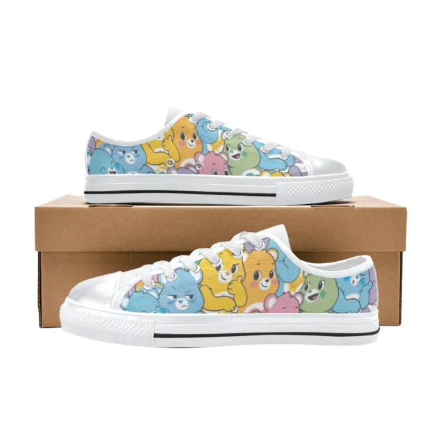 Comfortable everyday walking shoes for children featuring multiple colorful bears.